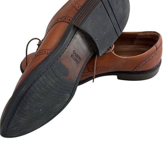 Johnston & Murphy Men’s Brown Leather Wing Tip Dress Shoes - Picture 5 of 5